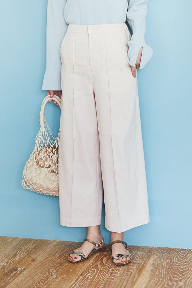 LINEN WIDE PANTS